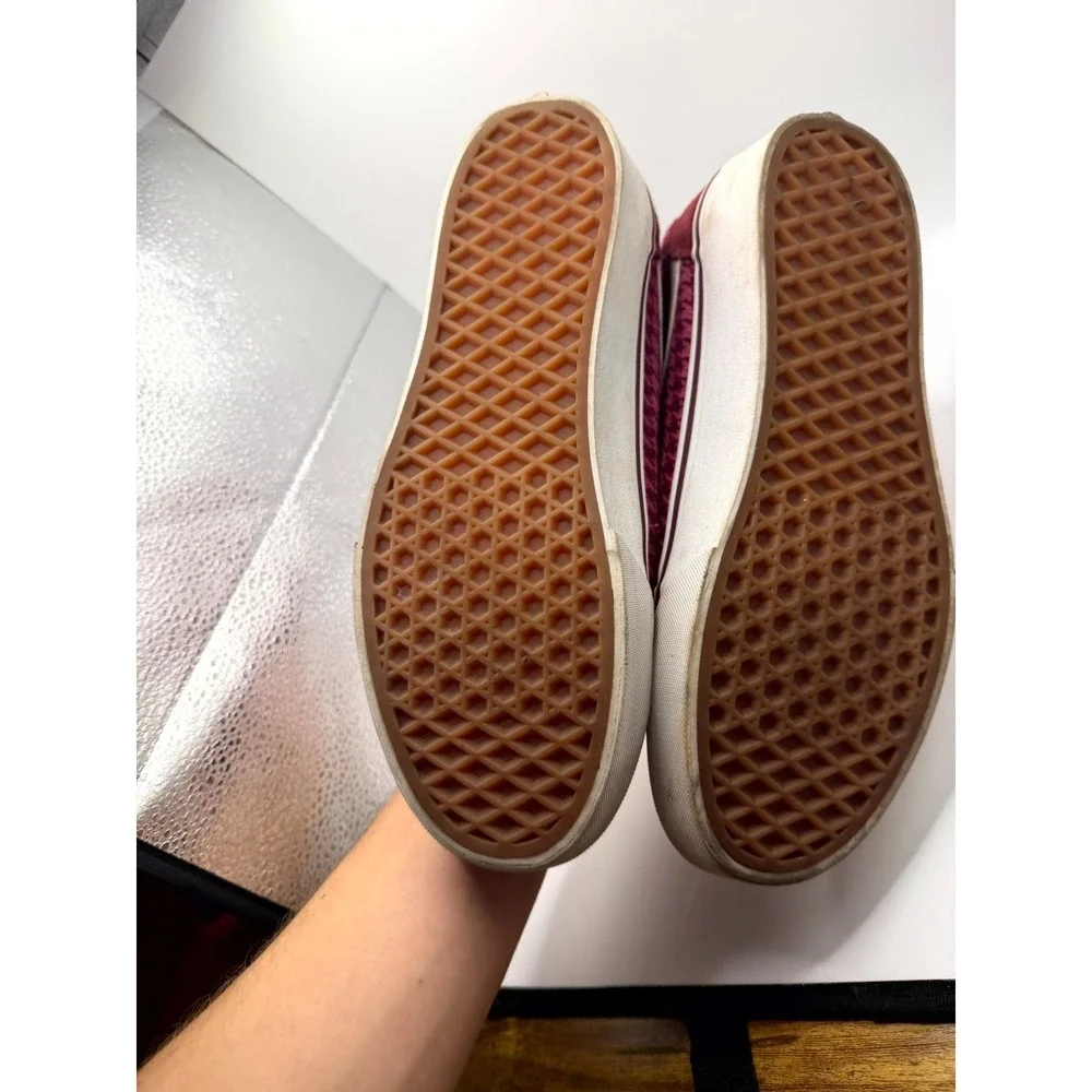 VANS Ward Platform Womens 9.5 Sneaker Plaid Mix Port‎ Low Top Skateboard Shoes